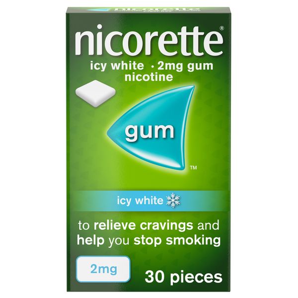 Nicorette Gum Icy White 2mg 30 pieces
