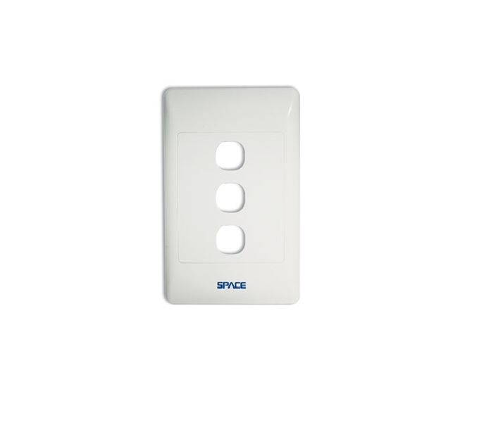 Space TV Modular Wall Cover Plate 4x2 Three Hole - Pack of 10