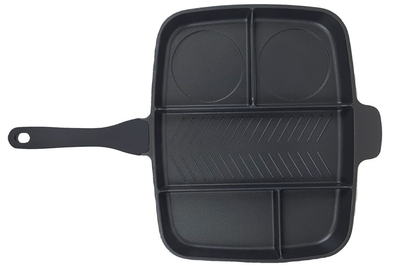Grill Pan - 5 Section Square Divided Pan