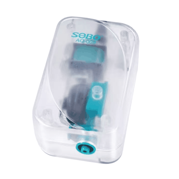 Transparent housing Silent Air Pump Power:2W OUTPUT: 3 L/min 0.02mpa