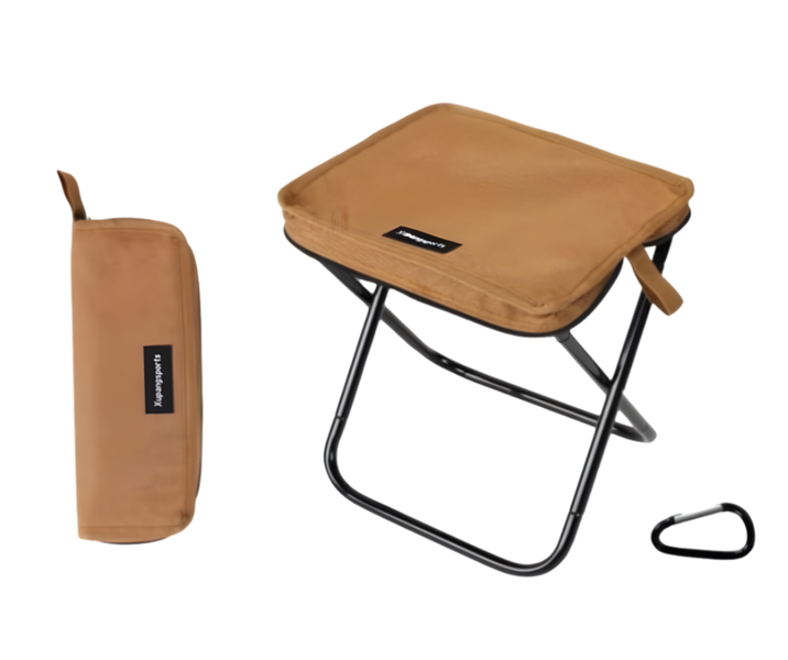 Portable Folding Camping Stool - Compact Camping Seat with Carry Bag
