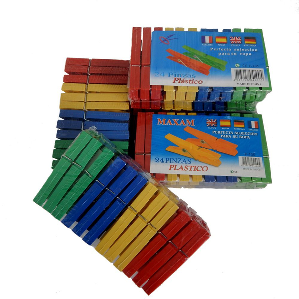 Plastic 48 Pack Clothes Pegs