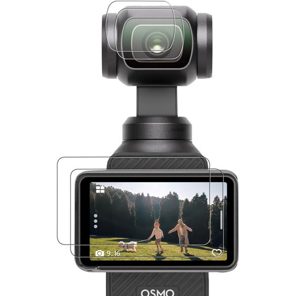 2x AR Tempered Glass Screen+Lens Protector Compatible with DJI Osmo Pocket3