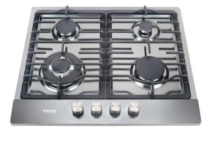 Totai 03/TS4BNR-BSS - Gas Hob 4 Burner- Stainless Steel - Black