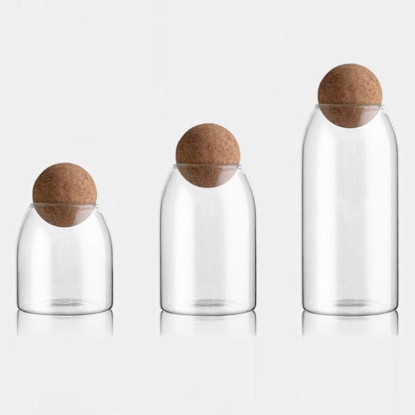 Glass Food Storage Jars - Set of 3 Jars