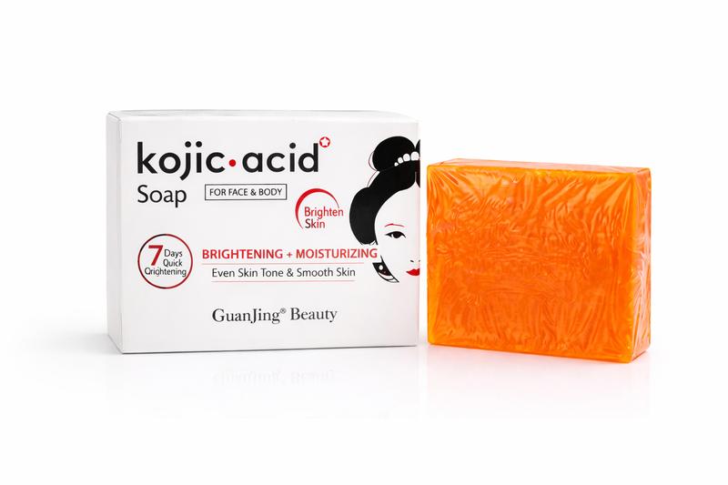 GuanJing Beauty Kojic Acid Brightening Soap Bar - Face &amp; Body Cleansing