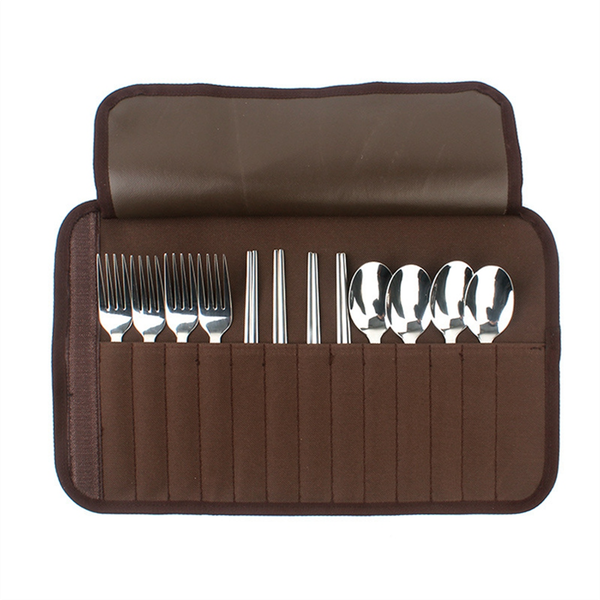 Cls Camping Tableware Storage Bag 4 People Outdoor Fold Tableware Set