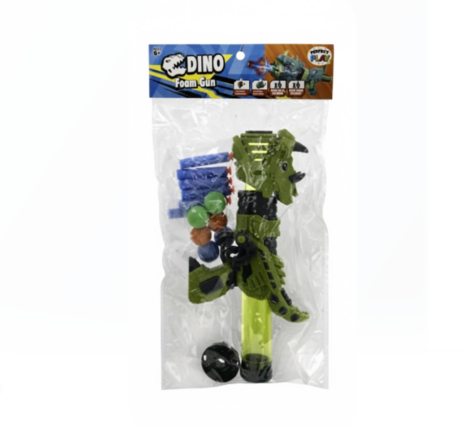 Perfect Play - Dino Foam Dart and Ball Gun- 13 Piece