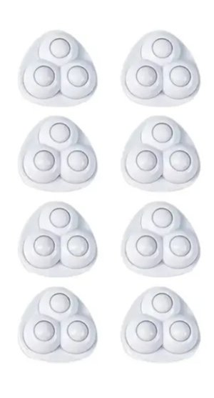 HB 8 Pcs Self Adhesive Stainless Steel 360 Silent Wheels