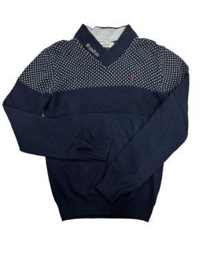 Polo Men Cotton Regular Pullover V Neck Cross