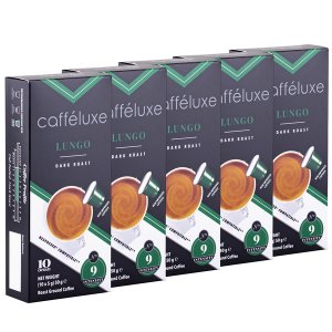 Caffeluxe Lungo Roast Nespresso Compatible Coffee Capsules | 50 Pod Pack