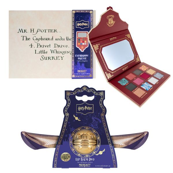 Harry Potter Collectors Makeup Gift Set Eyeshadow Palette &amp; Lip Balm Duo
