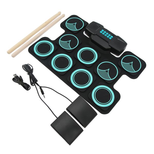 Roll Up Drum Pad with Speakers for Kids Beginner