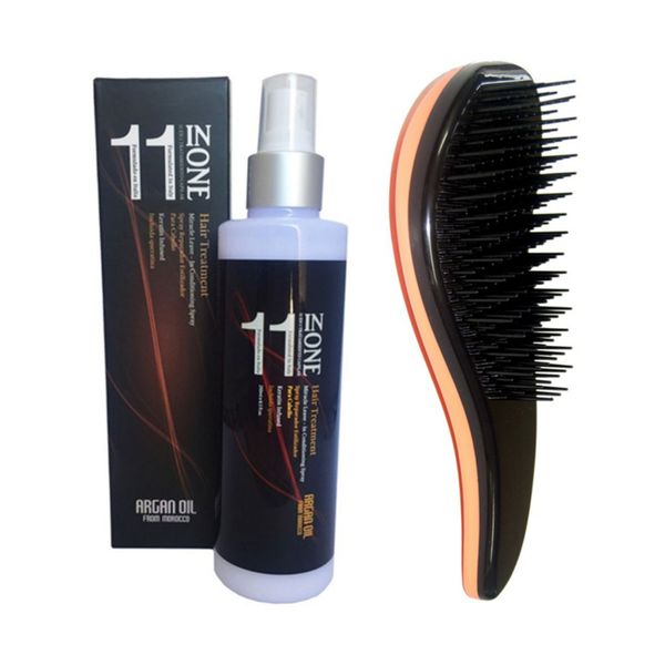 Argan Oil 11 in One Treatment + Pro Detangler Brush
