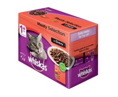 Whiskas Cat Food Multipack Pouch Meat in Gravy 48 X 85g