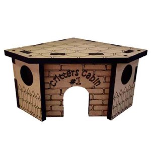 Hamster Rat Gerbil Chinchilla Critters Cabin Hide Out