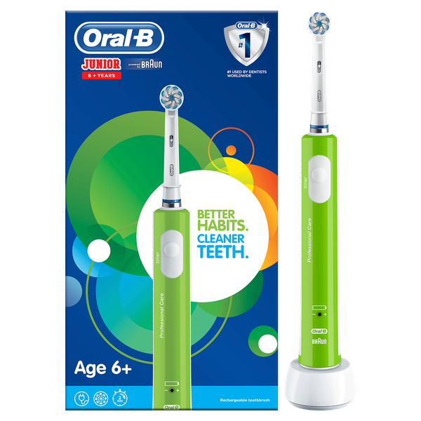 Oral-B Rechargeable Electric Toothbrush - Junior - Green