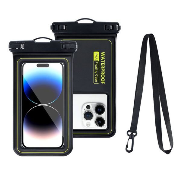 7-Inch Outdoor Swimming Touchscreen Sponge Floating Phone Waterproof Bag