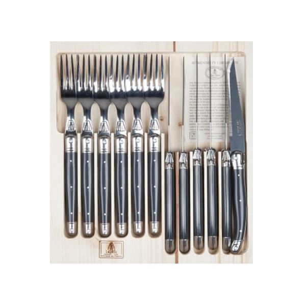 Laguiole By Jean Dubost Tonic Grey Stainless steel Flatware Set