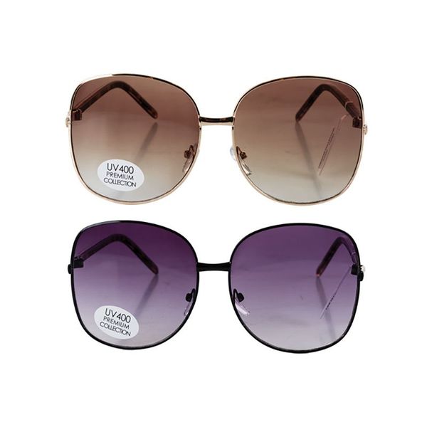 Sunglasses - Fashion Accessories - Ladies - Assorted Lens - Metal - 2 Pack