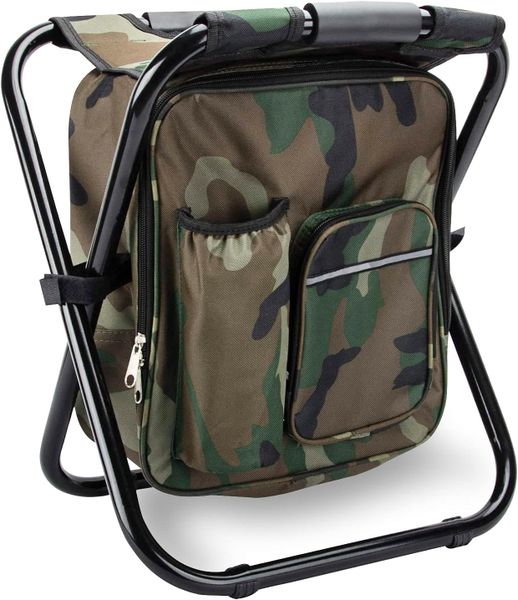 Insulated Cooler Bag Foldable Backpack Stool Fishing Gifts Fishing Gear Men