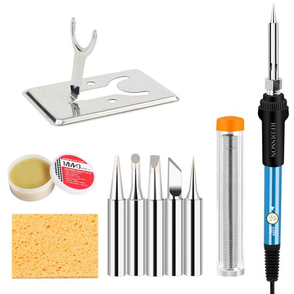 60W Soldering Iron Kit,Electric Soldering Gun Welding Tools 10in1 DIY Hobby