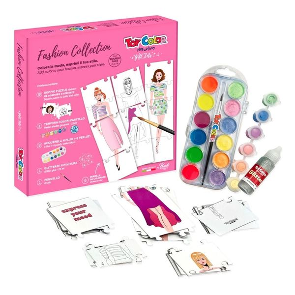 Toy Color - Fashion Design - Watercolour &amp; Gouache Painting Kit - 49pcs