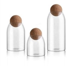 3 Piece Glass Jars