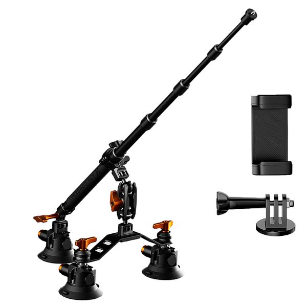K&amp;F 3 Point Suction Car Mount Kit with 110cm Extension Arm | KF31.197