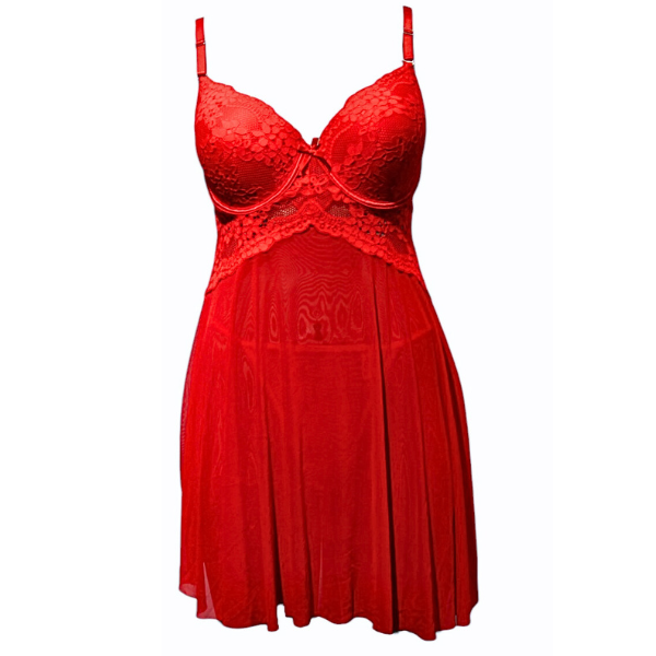 Babydoll Lingerie Set Sheer Dress with G-string