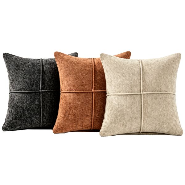 3 Pack 45x45CM Sofa Cushion Pillow Covers Furniture Protector Bedroom Gift