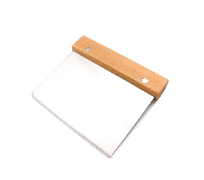 Stainless Steel Dough Scrapper and Cutter with Wooden Handle - Style D