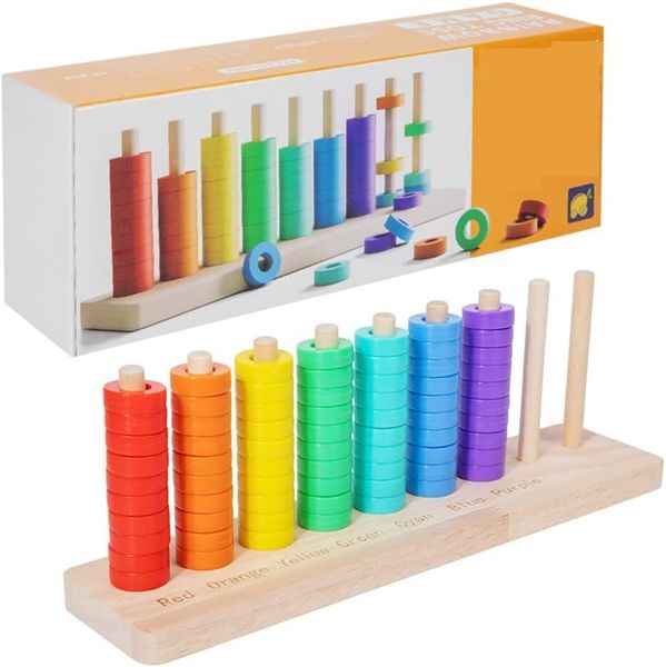 Rainbow Ring Stacking Puzzle Game for Family Fun