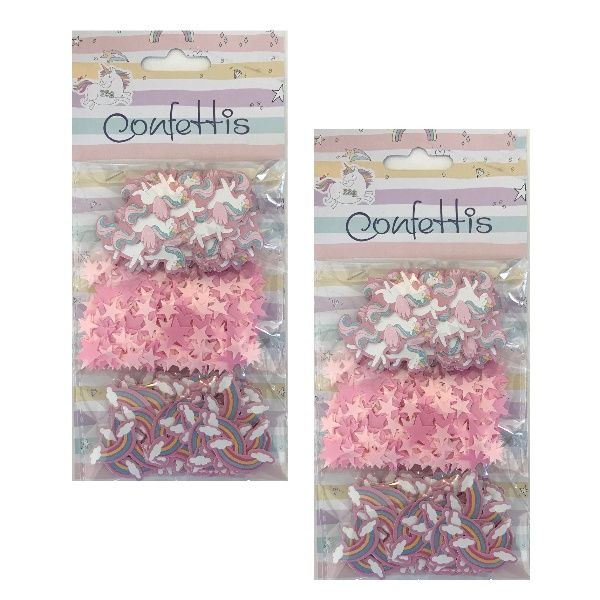 Arts &amp; Crafts Unicorns, Rainbows &amp; Stars Confetti (Pack of 2)