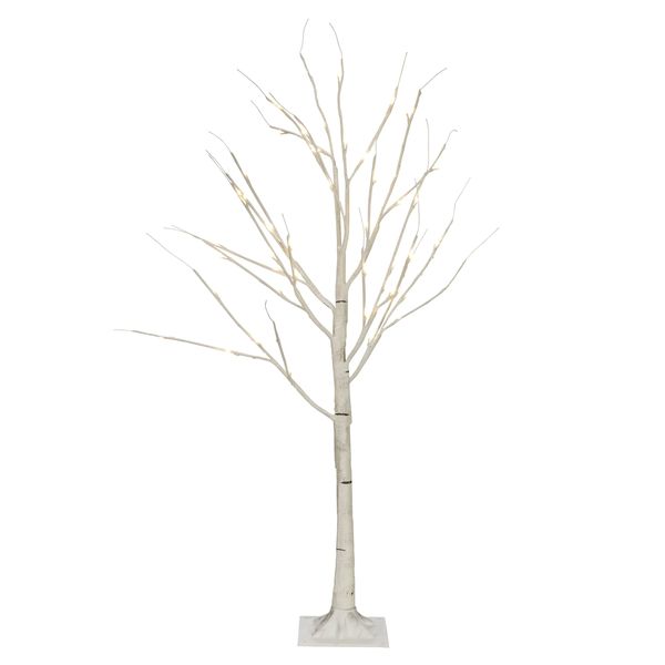 1.2M High-Quality Birch Tree with LED Christmas Lights