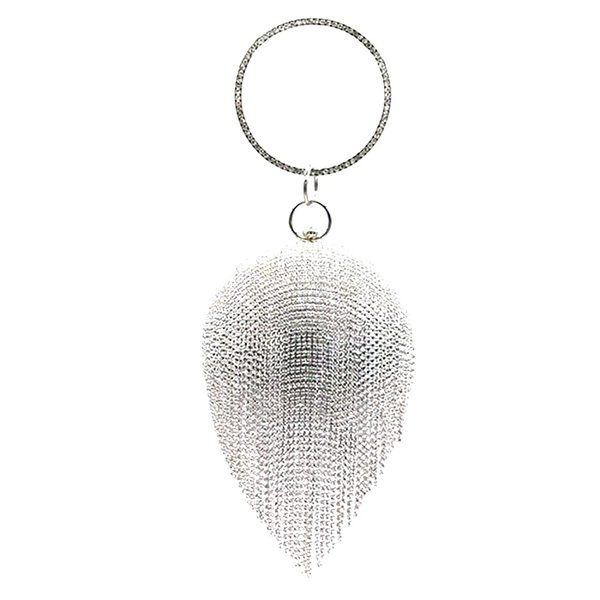 Design Women Fashion Clutches Evening Bags-Silver