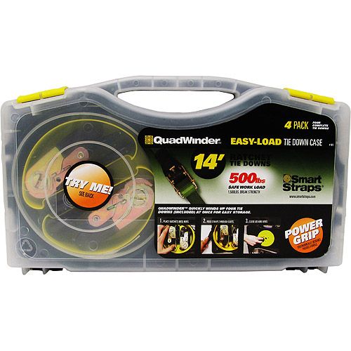 SmartStraps - 4m Ratchet QuadWinder - Green - 4 Pack