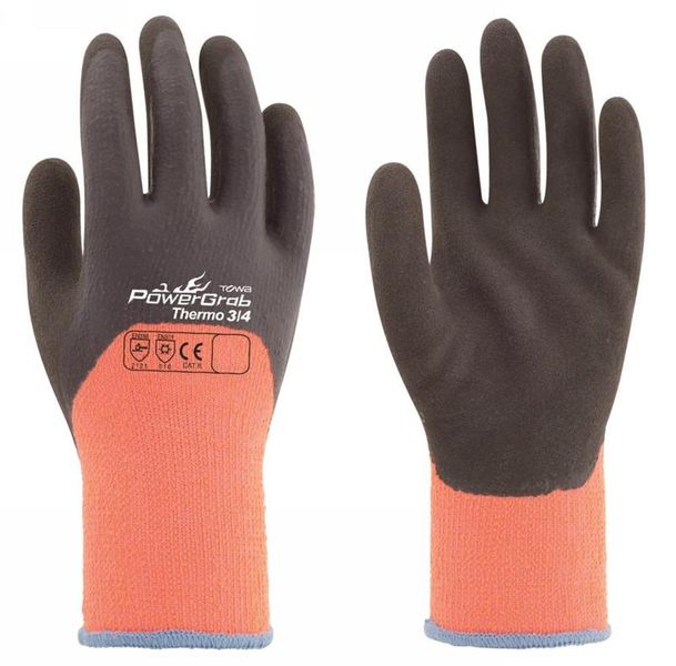 TOWA Work Glove PowerGrab Thermo 3/4 Orange 10/XL - W45826