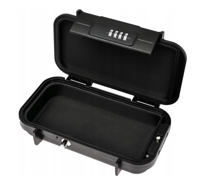 Portable Safe with a 4-Digit Combination Lock, Black