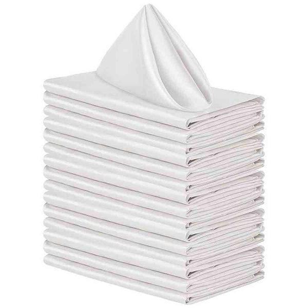 Satin Napkin Square Dinner Napkins Weddings Party Napkin Soft Table-10Piece