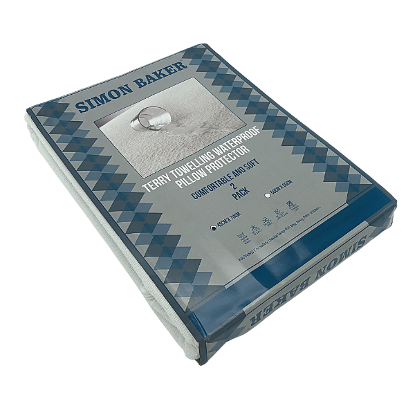 Simon Baker Terry Toweling Waterproof Pillow Protector