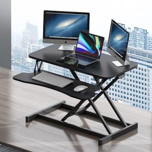Lift Work Desk Sit-Stand Office Table AdjustableFoldable Laptop Desk