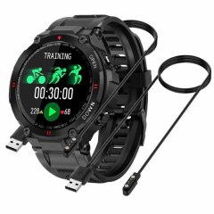 FocusFit K22 Smartwatch &amp; Fitness Tracker With 1 Extra USB Charger