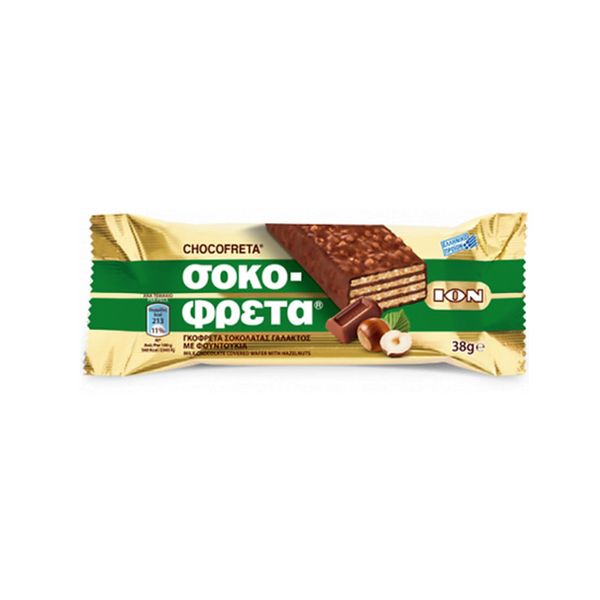 Ion Chocofreta Milk Choc Wafer/haxelnut - 2 Pack x 38g
