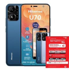 Hisense U70 16GB 3G Dual Sim - Blue + Vodacom SIM Card Pack