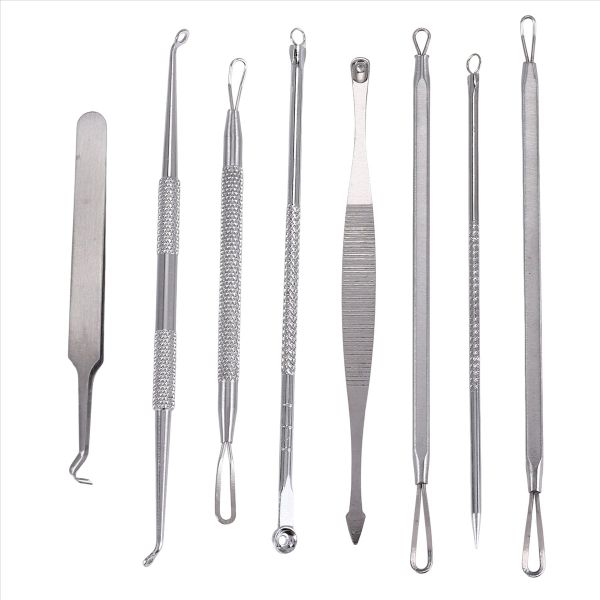 Black Head Remover Tool Kit Stainless Steel Acne Comedone Tool