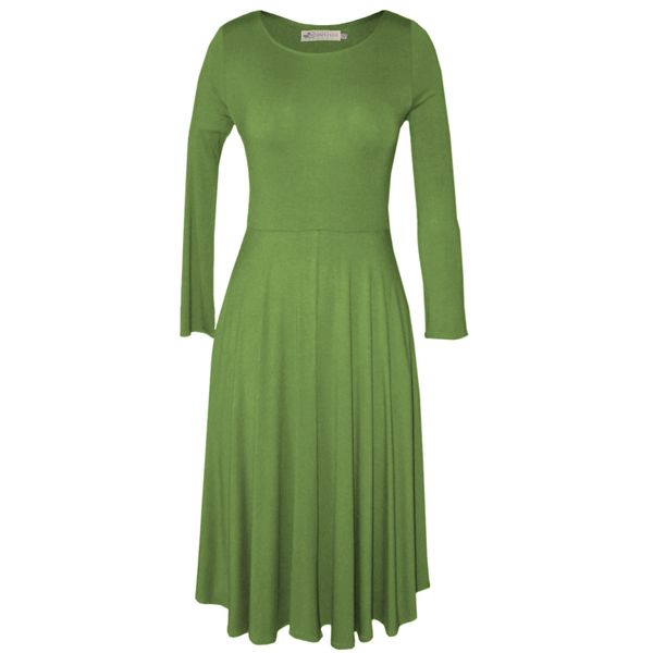 Nucleus Dance Dress in Olive Green
