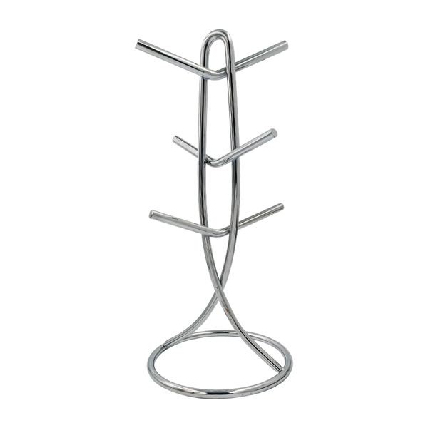 DH - Heavy Duty Stainless Steel Mug Tree Stand Kitchen Cups Holder - 6 Cup