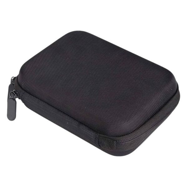 Rectangular Storage Earphone Case Bag - Black