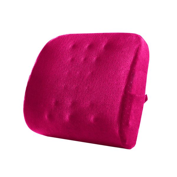 Memory Foam Lumbar Cushion Back Waist Support-Red